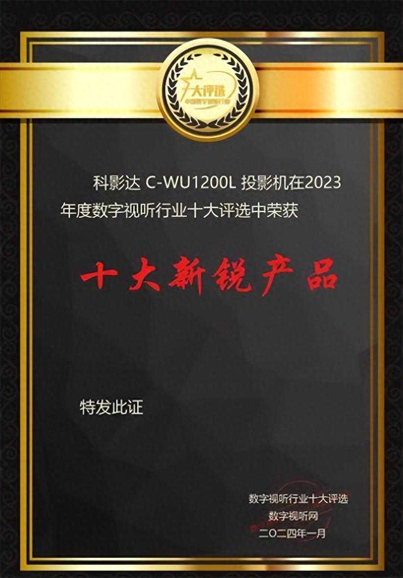 赢康获得2023年度数字视听行业两项大奖